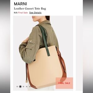 MARNI multicolor leather gusset tote originally $1300. Small scuffs on front.
